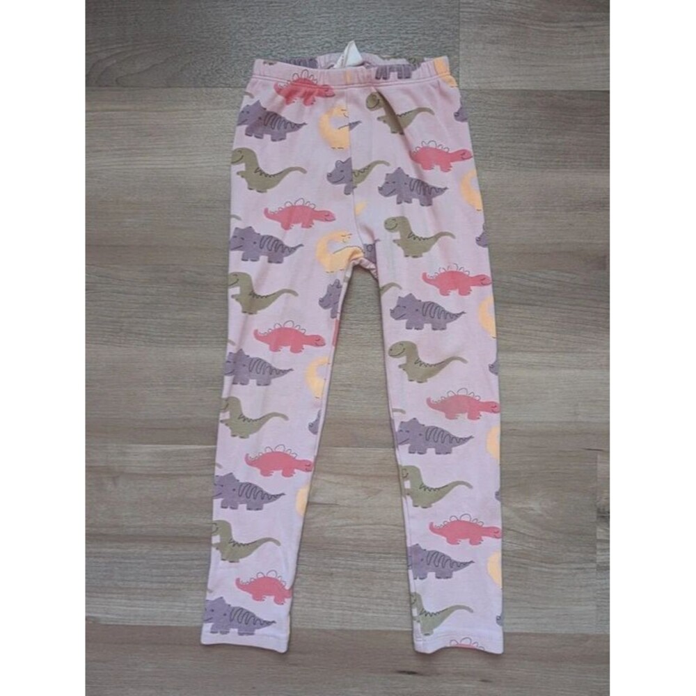 Zara Pink Dinosaur Print Leggings, 4-5Y (U1)